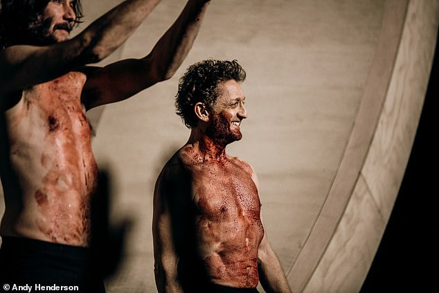 The bloody encore was a reference to recent Lloyd productions where his leading men end the show scantily clad and covered in bloody liquids