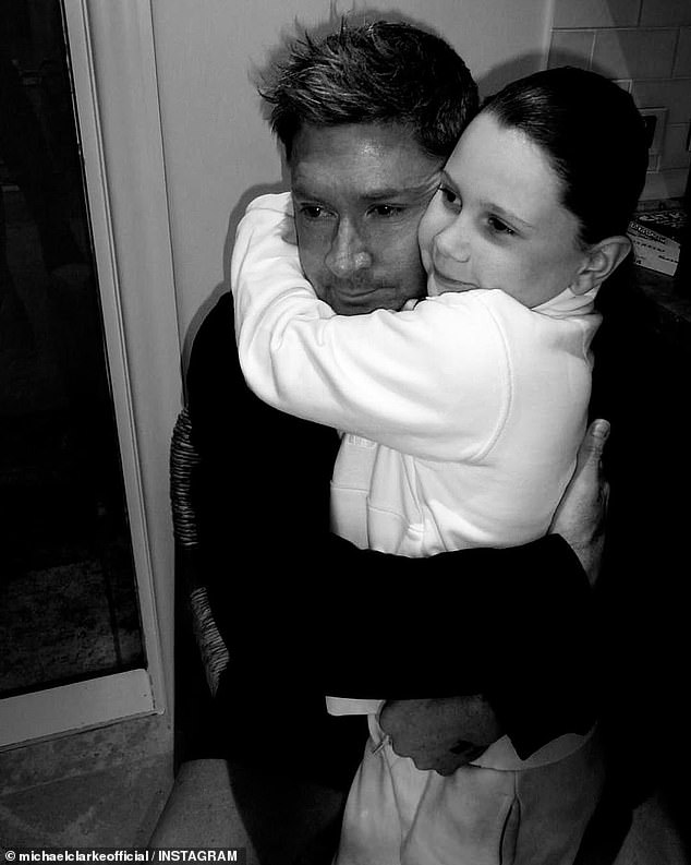 Michael (left) admitted his skin cancer scares had left him in fear that he might not be around for his daughter, Kelsey Lee (right)