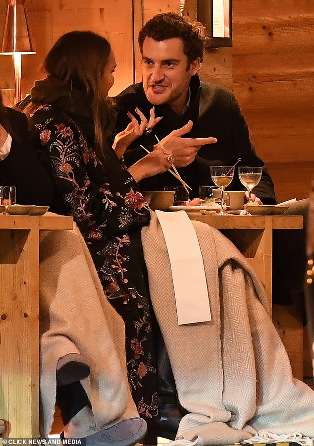 Meanwhile Peregrine wore a long wool coat that was teamed with smart trousers and a pair of comfy Adidas trainers