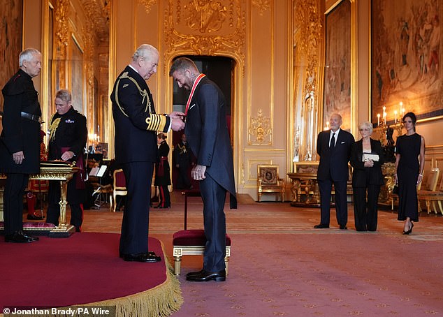 Victoria did not stop at just creating the ladies' clothing, as it was revealed she had also dipped her toe into men's clothing to make David's suit