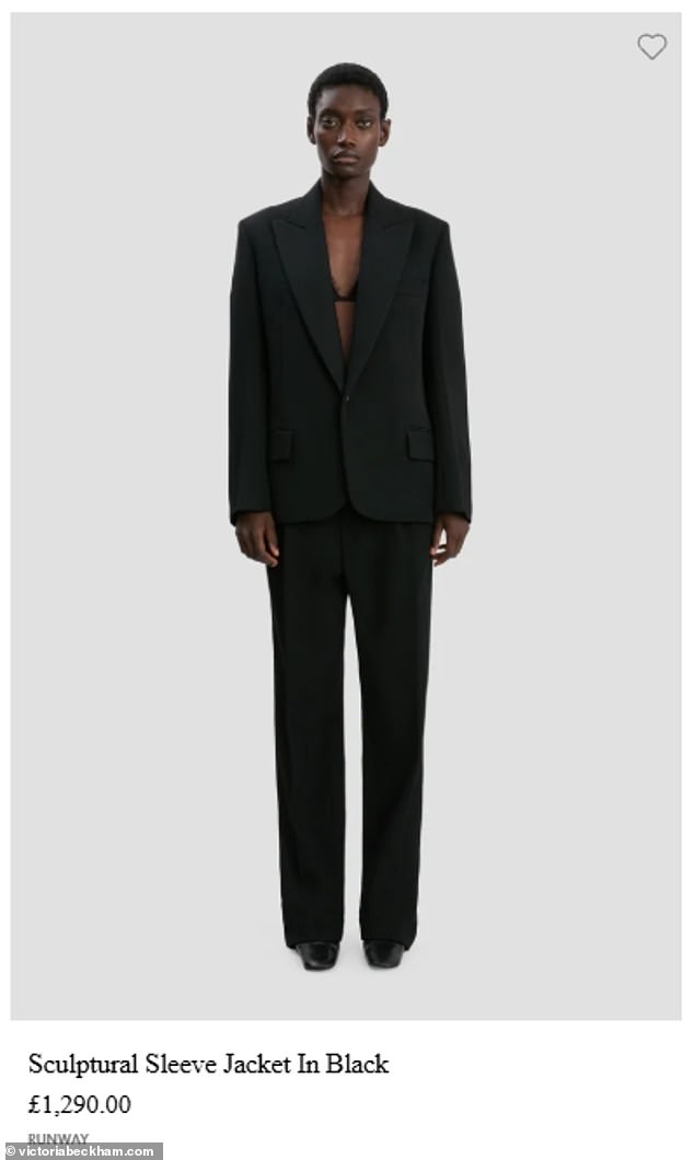 Sandra was clad in a sculptural blazer, which costs £1290 and was designed by her daughter-in-law alongside matching wide-leg trousers that ring in at £690