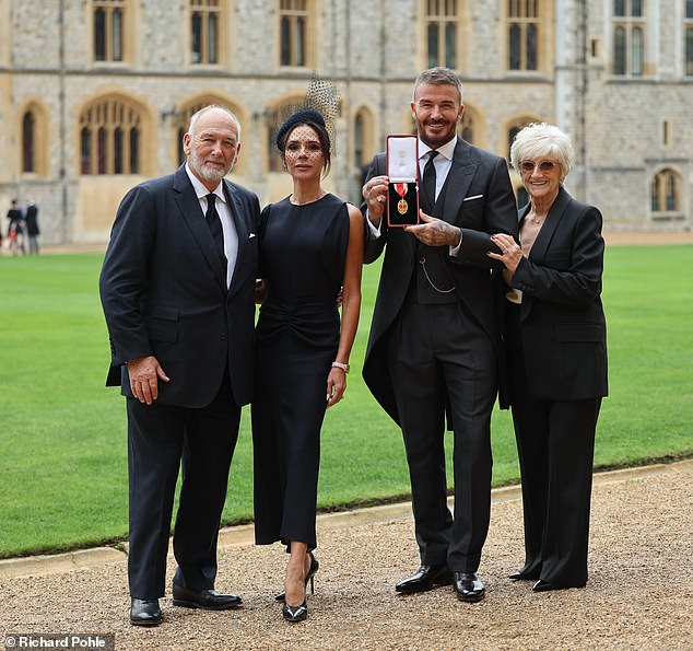 The glam ladies were joined by both the new Sir and Ted Beckham