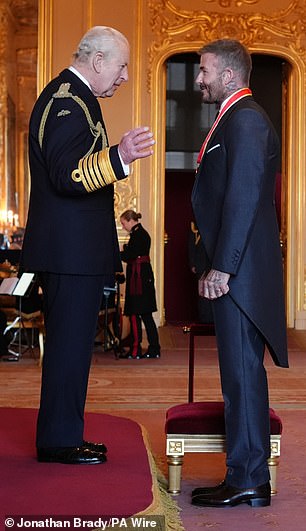 The pair exchanged words as the ceremony drew to a close