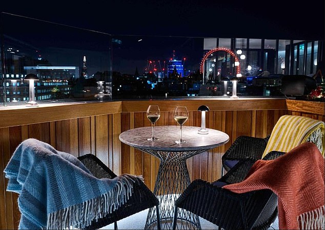 Its rooftop bar has high plastic screens around its edges as a safety feature