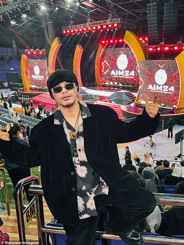 Namewee (born Wee Meng Chee) - who faces five years of prison and caning if convicted on December 18 - tested positive for amphetamines, methamphetamine, ketamine and THC (pictured September 14)