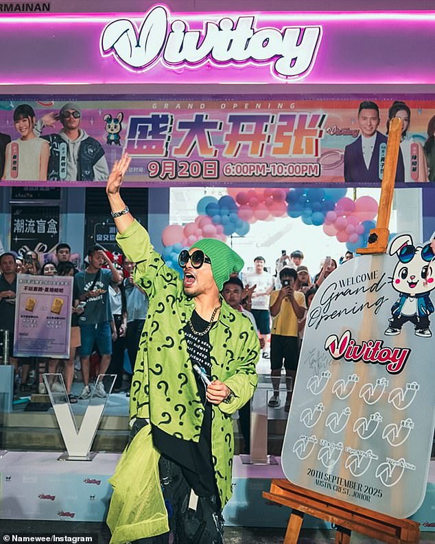 Kuala Lumpur police chief CP Datuk Fadil Marsus confirmed to the BBC that the Malaysian 42-year-old (pictured September 21) was arrested the same day on drug possession charges when they discovered alleged MDMA pills