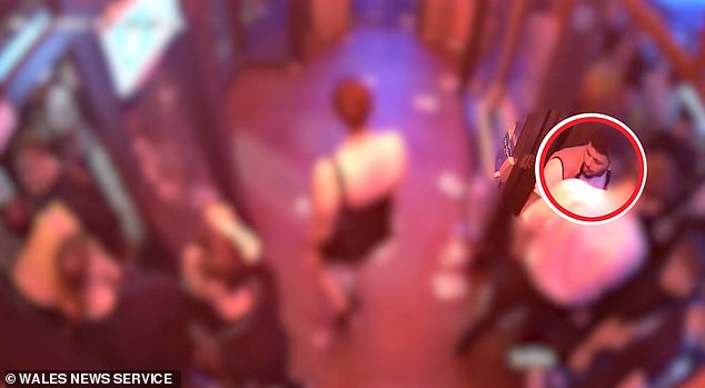 Alsamaou was filmed inside the club - which is an LGBTQ+ venue - wearing a gilet, a white t-shirt and jeans as he wandered around near the entrance before heading to the dancefloor