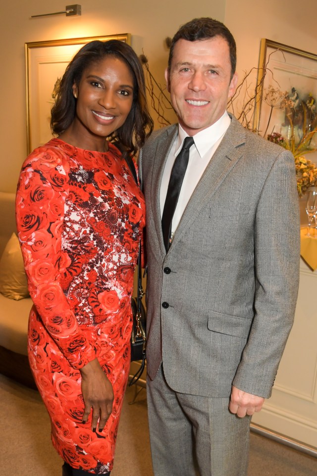 Denise Lewis and Steve Finan O'Connor at the Ladbrokes Winter Carnival.