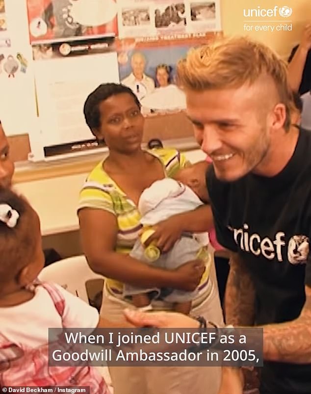 Various shots saw him shaking hands with people he met across his many trips and watching as children ran around and played sport