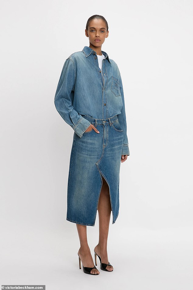 On her website, the former singer currently sells a £550 'men's' denim shirt - perhaps a small hint at what's to come in the future
