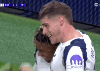 Micky van de Ven scores absolute worldie for Tottenham against Copenhagen after picking up the ball near his OWN BOX