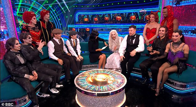 Once the contestants have been told they are safe from the public vote, they visit show host Claudia Winkleman for a debrief in her quarter of the studio