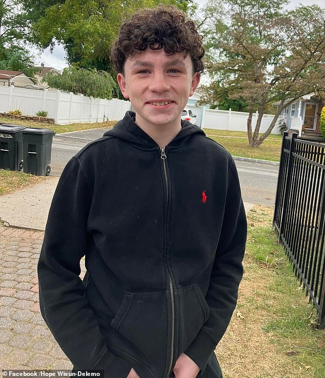 Delemo (pictured) was stabbed during the fight. He was rushed to Good Samaritan Hospital Medical Center where he was pronounced dead just weeks shy of his 16th birthday