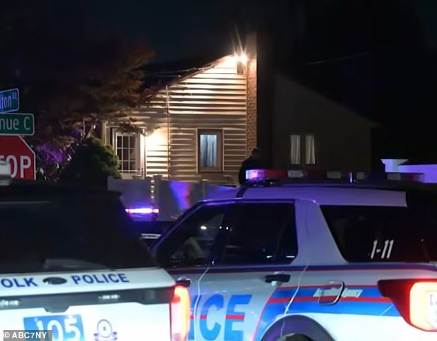 Neighbors watched in shock as the party went haywire, with scores of teens pouring into the yard and breaking part of the fence while trying to escape the bloody scene (pictured: scene)