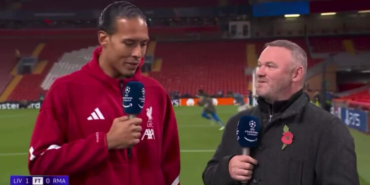 Virgil van Dijk calls out Wayne Rooney on live TV after Liverpool's statement victory over Real Madrid