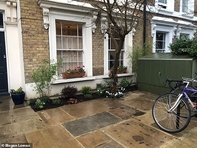 After: Megan Lomax's front garden at her home in London after the transformation
