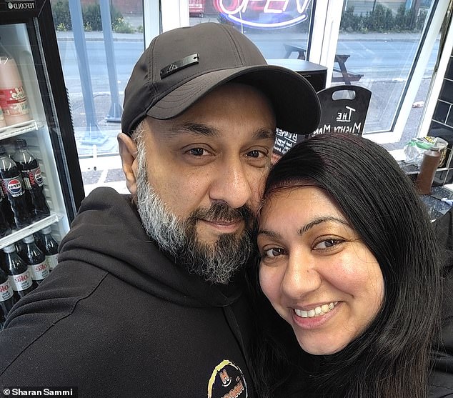 Happy: Sharan Sammi and Gursh Sammi are very pleased with their low-maintenance garden