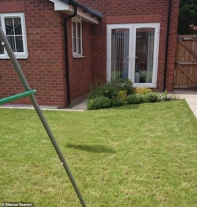 Before: Sharan and Gursh's show home garden before they had got rid of the natural lawn