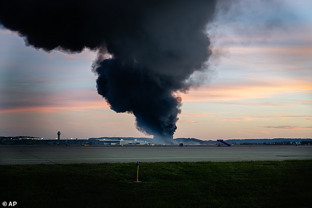The fully fueled plane crashed shortly after takeoff with a shelter-in-place order issued for within five miles of the airport