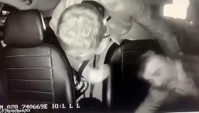 Bicer managed to escape the car onto the road, but the exchange continued on the tarmac