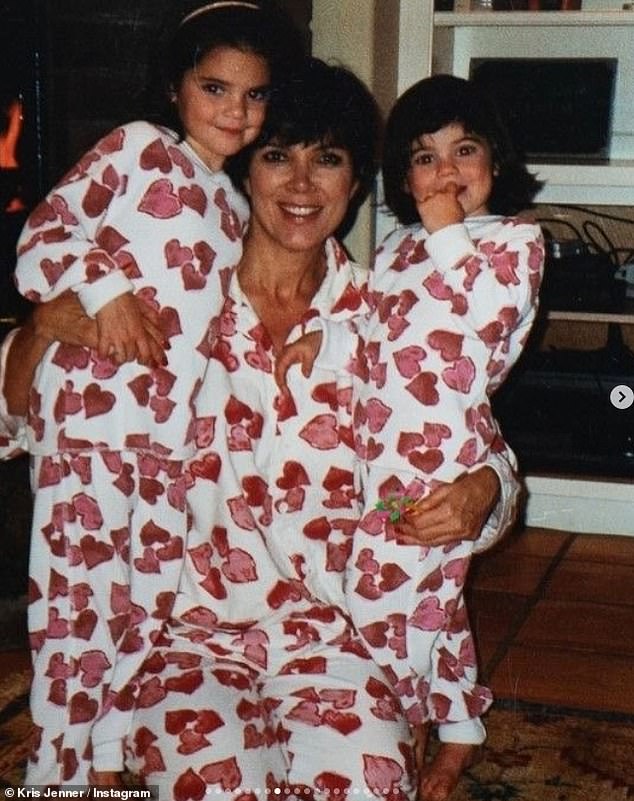 Kris pictured with Kendall and Kylie as children