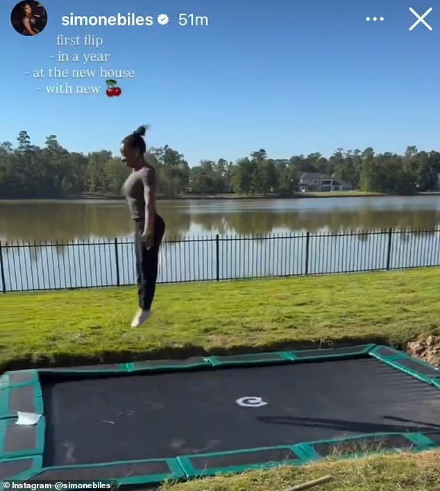 Biles seemingly revealed that she'd had a boob job as she posted a video on Instagram