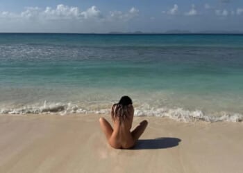 Kendall Jenner goes totally nude on the beach during 30th birthday trip to private island