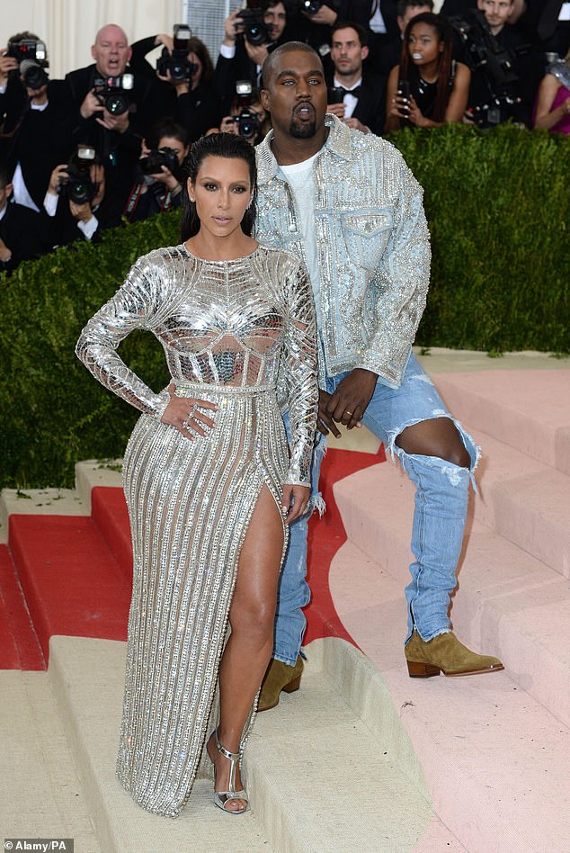 Kardashian and West wore Balmain by Olivier Rousteing to the 2016 Met Gala