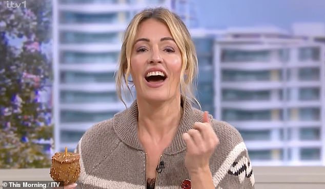 However, as the pair chatted to Kaye Adams in the Loose Women studio, Cat confirmed her concerns had come true, exclaiming: 'I’ve chipped my tooth!'