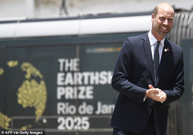 Prince William was attending the Earthshot Prize Impact Assembly at Pier 3, part of the three-day Earthshot summit in Rio, bringing together government officials, indigenous leaders and youth advocates to share inspiring Earthshot stories from the past year and highlighting investments which are helping finalists scale up their environmental solutions