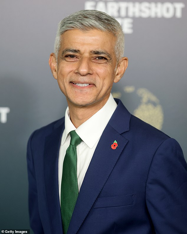 William walked the green carpet and met musical artists and politicians (pictured: Sir Sadiq Khan at the event)