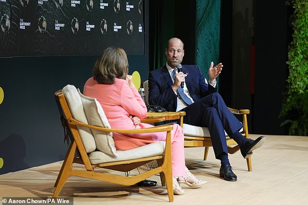 During a 'fireside chat' with the event's anchor, the CNN anchor Christiane Amanpour, William, 43, spoke of being positive for his own children and young people around the world