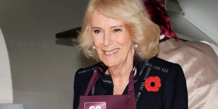 Queen Camilla makes jacket potatoes with TikTok star to feed the elderly