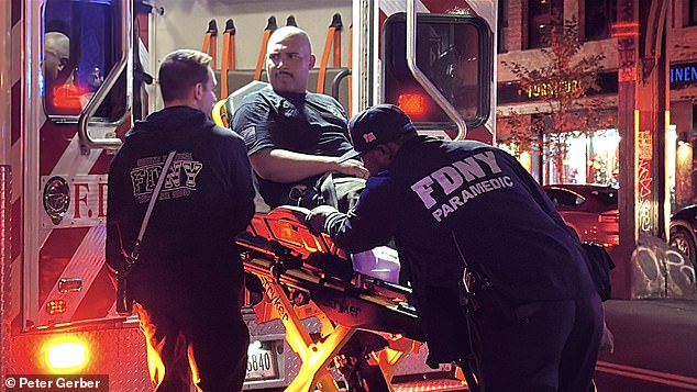 Five firefighters were rushed to a local hospital for burns of varying severity