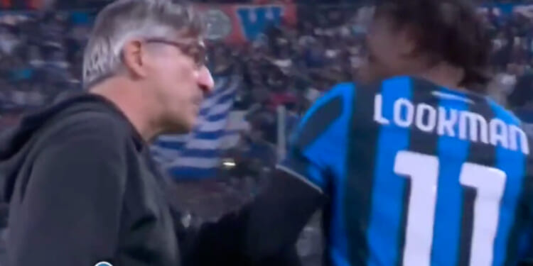 Ademola Lookman held back after being grabbed by ex-Premier League boss following substitution in furious Atalanta row