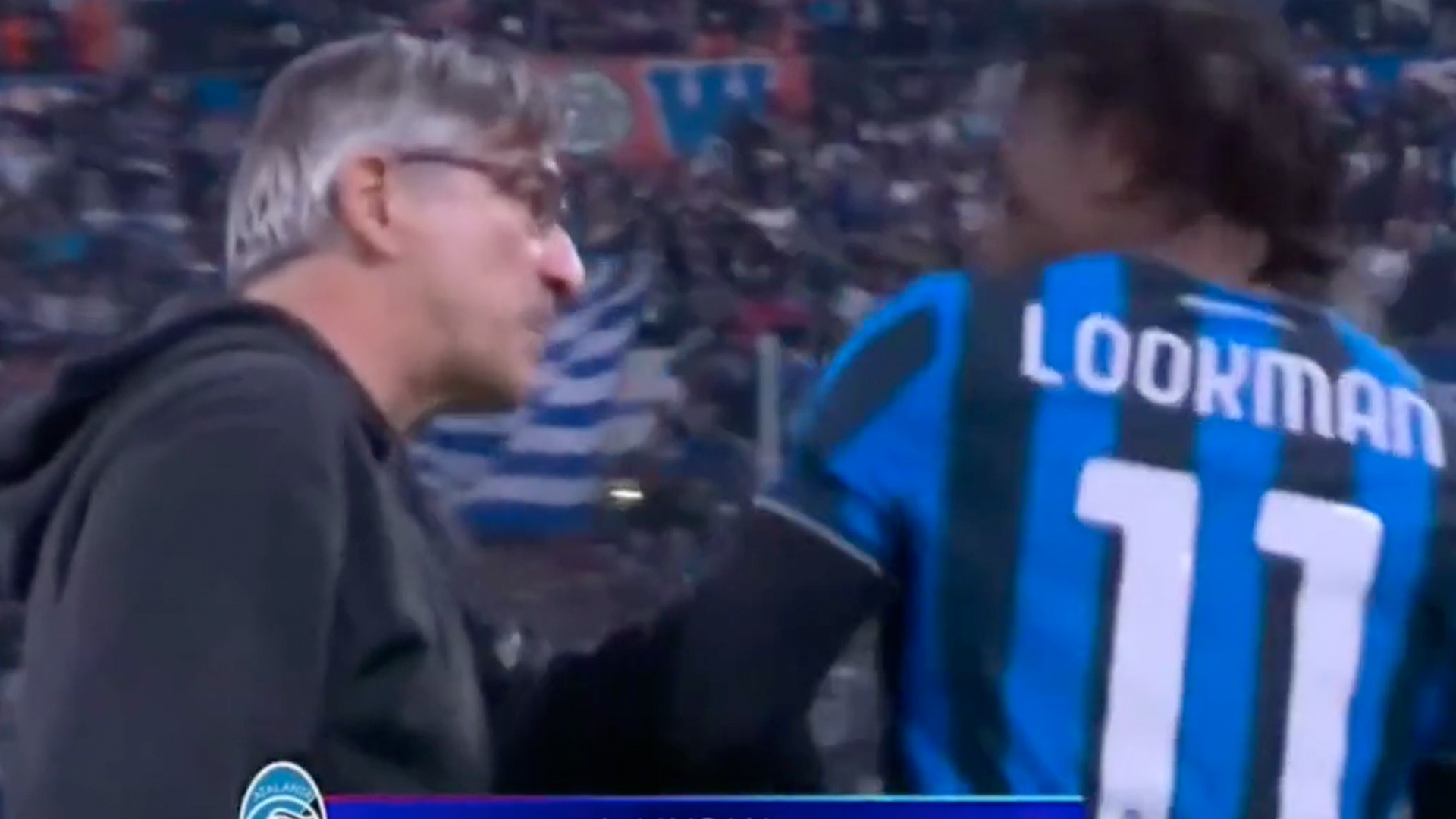 Ademola Lookman held back after being grabbed by ex-Premier League boss following substitution in furious Atalanta row