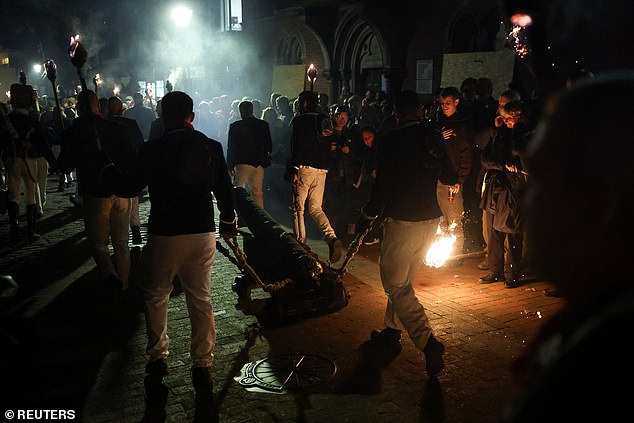 Meanwhile, in Lewes, the annual Bonfire Night saw huge effigies of Keir Starmer and Donald Trump paraded through town