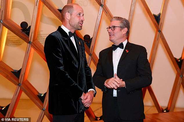 Sir Keir was at Prince William's Earthshot awards in the Brazilian city overnight - having missed a potentially awkward PMQs session in the House of Commons