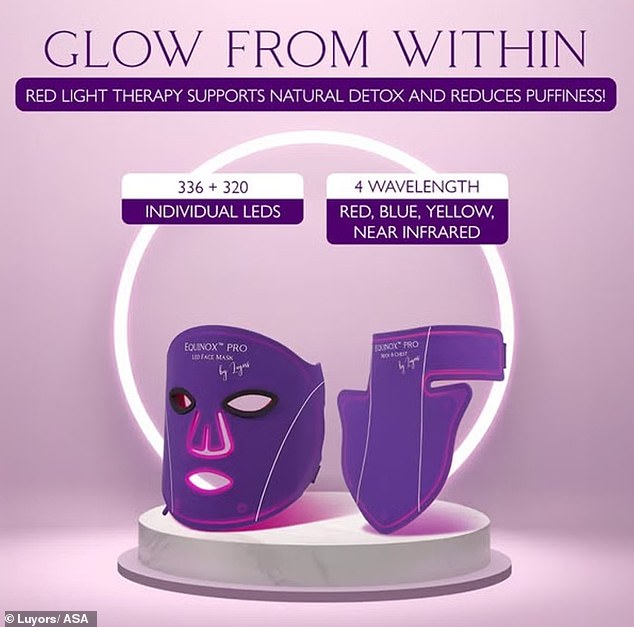 The ASA are cracking down on medical claims made by LED facemask retailers