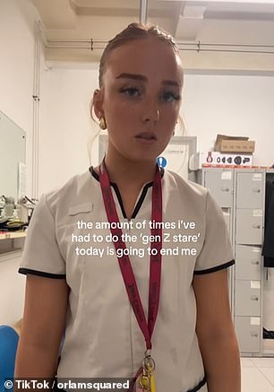 One TikToker claimed that she had used the 'Gen Z stare' numerous times during her shift