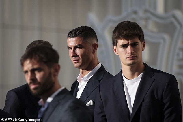 Ronaldo attended another special ceremony for Jota in September, after missing the funeral