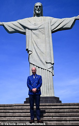 Prince William paid tribute to his late mother as he posed in front of the iconic Christ the Redeemer statue in Rio de Janeiro, Brazil