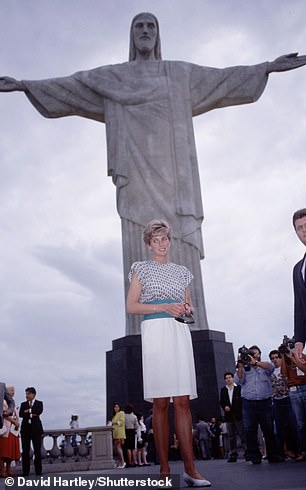 The photograph echoes one taken of Diana, Princess of Wales, when she accompanied the then Prince Charles to Rio de Janeiro in 1991