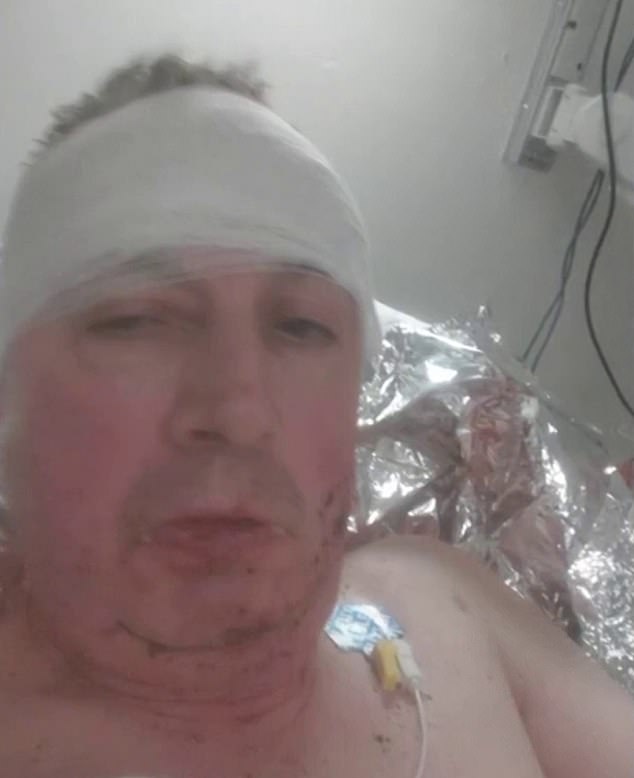 Mr Crean, 61, confronted the attacker to give another passenger time to close the buffet door behind him - potentially preventing dozens of injuries to others while he was slashed at