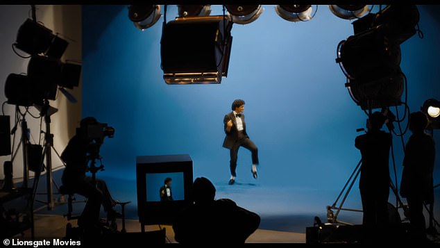 The actor also could be seen showing off dance moves the King of Pop often did such as the moonwalk