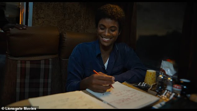 In response, the record producer inside the studio said, 'Okay but remember, in here... keep those feet still, my man'