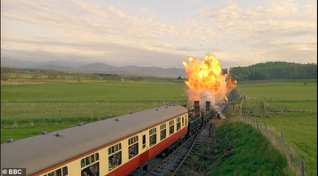 And the show seemed determined to go out with a bang, with the stars tasked with finding keys on a moving steam train to unlock boxes with bags of cash inside, before it exploded