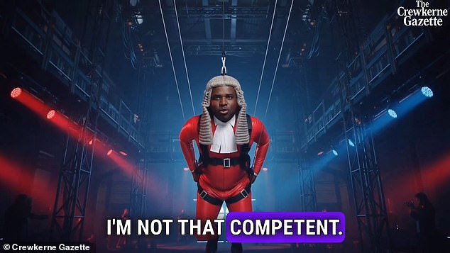 The pair behind the Crewkerne Gazette said the Lammy/Britney skit came to him in a flash on Wednesday