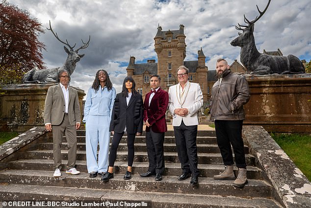Carr pictured with his fellow finalists David Olusoga, Cat Burns, Nick Mohammed and Joe Marler