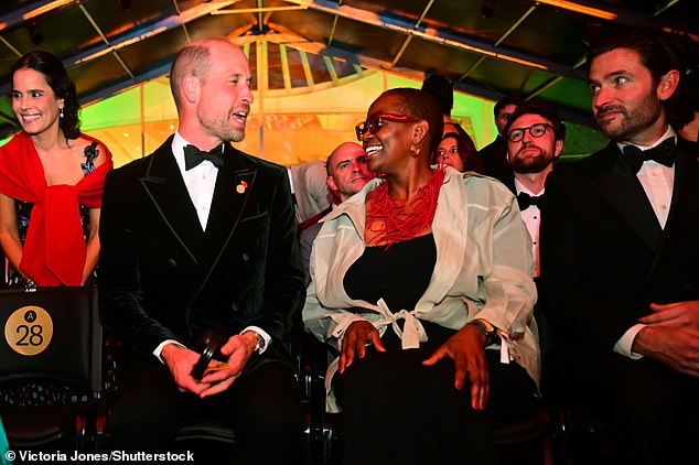 Prince William looks elated as he attends the ceremony on Wednesday